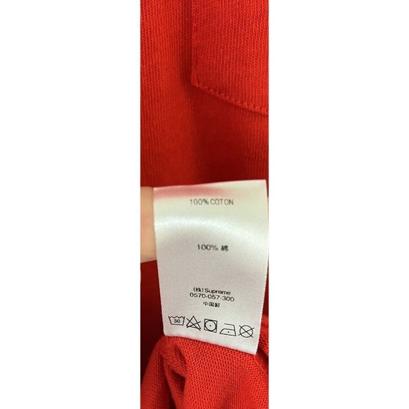 SUPREME POCKET T SHIRT/SHORT SLEEVE/BOX LOGO MENS SIZE L/HEATHER RED/RN 101837 - Picture 6 of 8